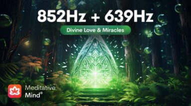 852Hz + 639Hz // MANIFEST LOVE and Miracles // Hang Drum + Harp + Gentle Rain // Activate Intuition